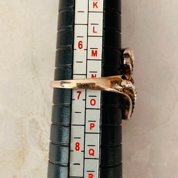 Sterling Silver 925 Crossover Crystal Pave Ring - Picture 8 of 9